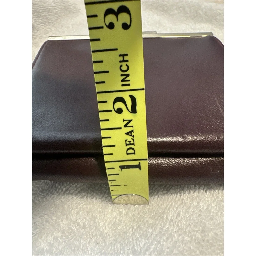 Aigner Smooth Leather Oxblood Burgundy Billfold Wallet Leather A Hardware